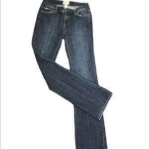 WHITE HOUSE BLACK MARKET JEANS WITH GOLD SEQUINED DETAIL!